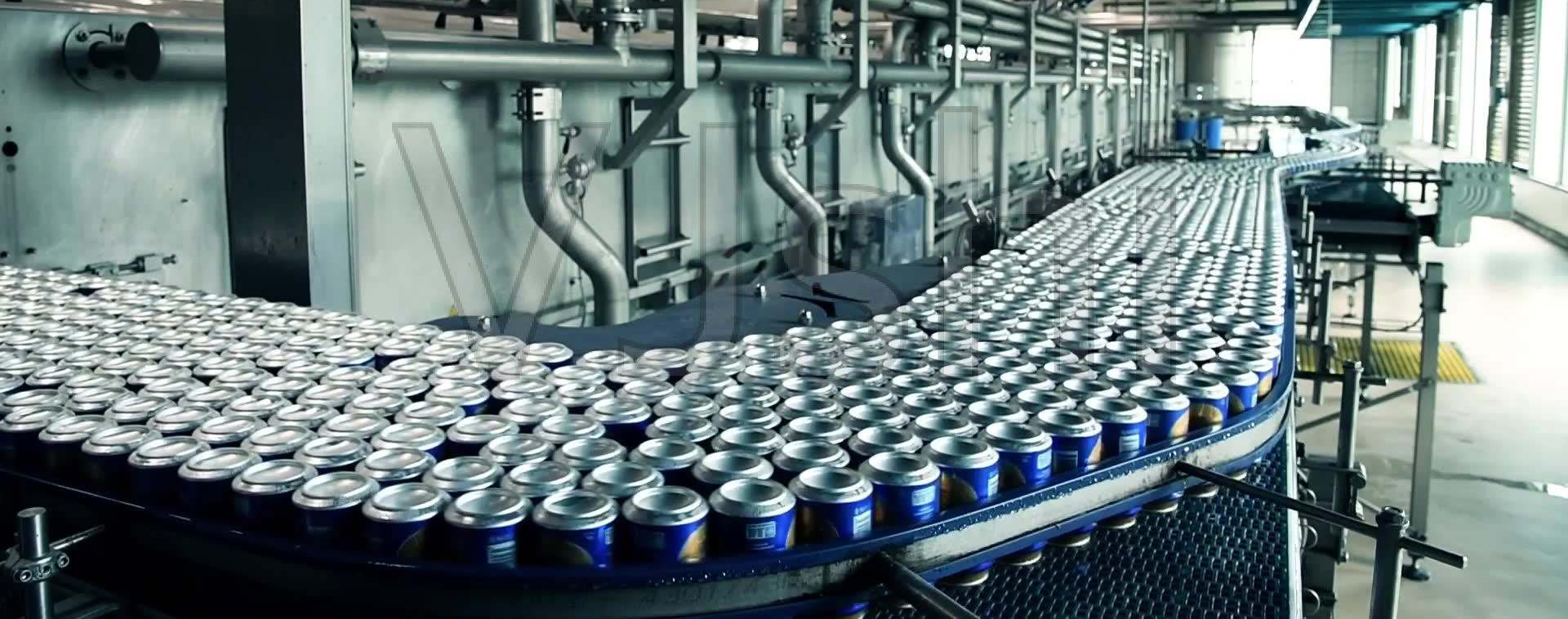 Beer canning line for aluminum cans